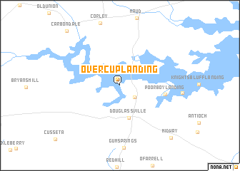 map of Overcup Landing