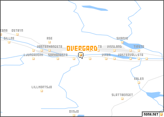 map of Övergård