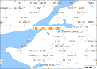 map of Over Ginderup