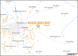 map of Overlook Lake