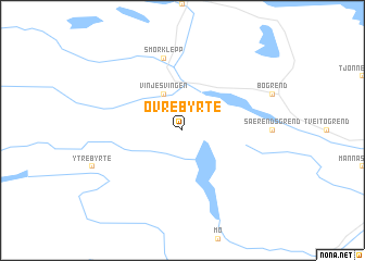 map of Øvre Byrte