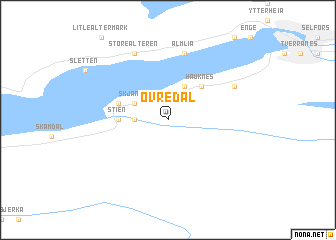 map of Øvre Dal