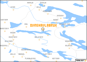 map of Övre Hävla Bruk