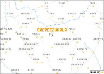 map of Owere Ezukala