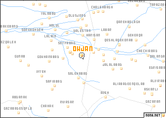 map of Owjān