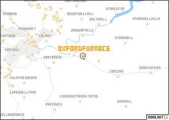 map of Oxford Furnace
