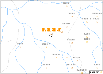 map of Oyalakwe