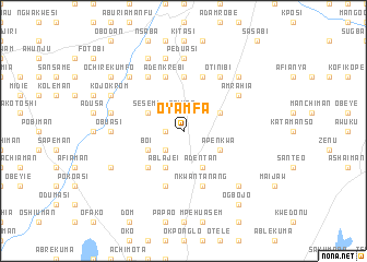 map of Oyamfa