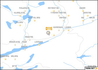 map of Øye