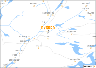 map of Øygard