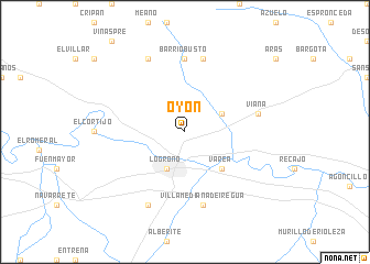 map of Oyón