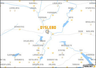 map of Øyslebø