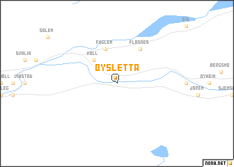 map of Øysletta