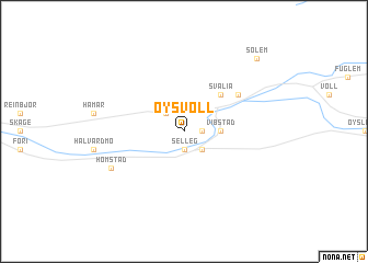 map of Øysvoll
