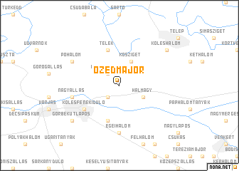 map of Őzedmajor