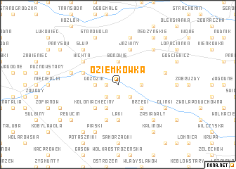 map of Oziemkówka