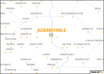 map of Ozierany Małe