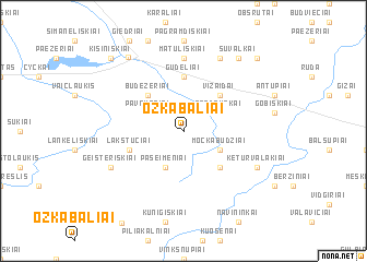 map of Ožkabaliai