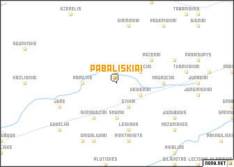 map of Pabališkiai