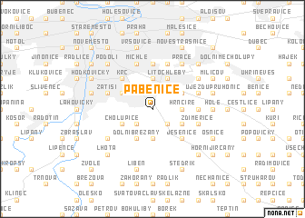 map of Paběnice