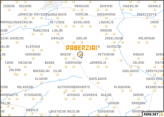 map of Paberžiai