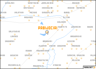 map of Pabijočiai