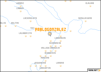 map of Pablo González