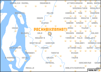 map of Pāchh Bikramhāti