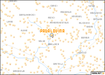 map of Padalovina