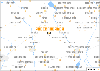 map of Paderno dʼAdda