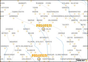 map of Pădureni