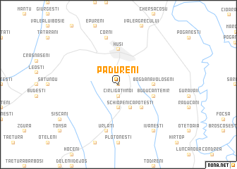 map of Pădureni