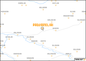 map of Padvarėliai