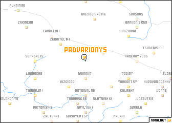 map of Padvarionys