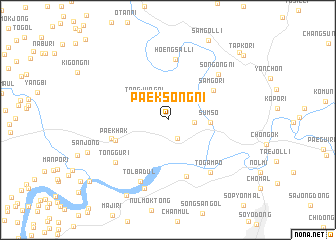 map of Paeksŏng-ni