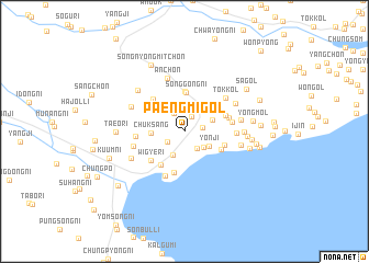 map of Paengmi-gol