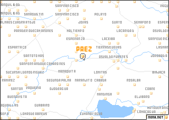 map of Páez