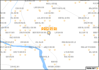 map of Pagiriai
