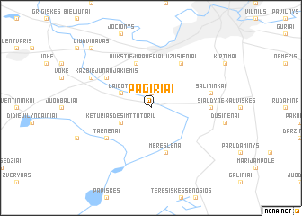 map of Pagiriai