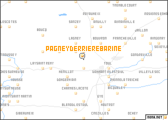 map of Pagney-derrière Barine