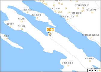 Pag (Croatia) map - nona.net