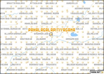 map of Pahala Galapitiyagama