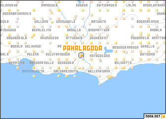 map of Pahalagoda