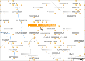 map of Pahalamedagama