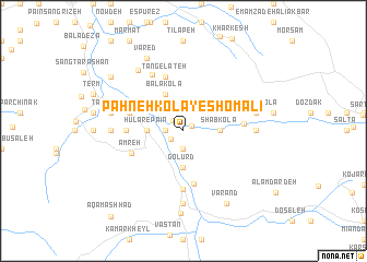 map of Pahneh Kolā-ye Shomālī