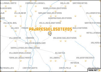 map of Pajares de los Oteros