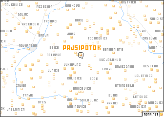 map of Pajsi Potok