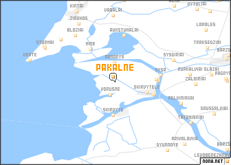 map of Pakalnė