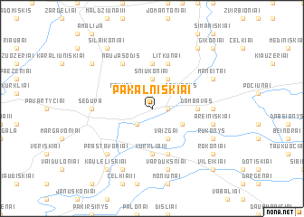 map of Pakalniškiai