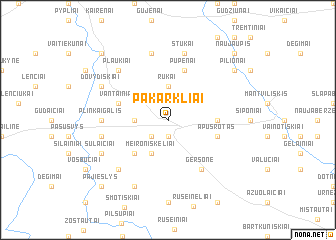 map of Pakarkliai